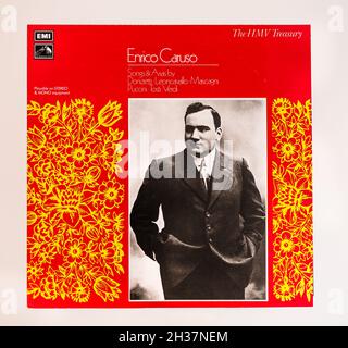 Souvenirs d'EMI - chansons et Arias chantées par Enrico Caruso, Vinyl Disc . Banque D'Images