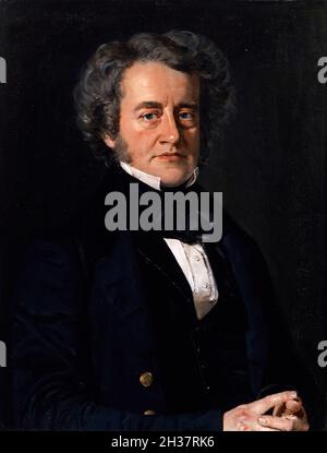 John Herschel.Portrait de Sir John Frederick William Herschel (1792-1871) par Christian Albrecht Jensen, huile sur toile, 1843 Banque D'Images