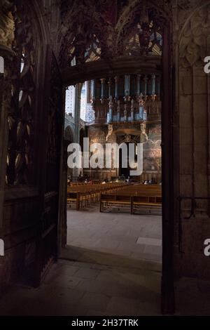 Vue sur l'intérieur de la cathédrale Sainte-Cécile d'Albi, ville française caractéristique.Ville comme attraction touristique dans le département du Tarn, région occitanie, Banque D'Images