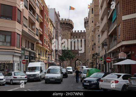 Torres de quart (Tours) à Valence, Espagne.Ville espagnole comme attraction touristique et destination de voyage Banque D'Images
