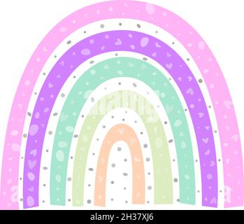 design moderne couleur pastel arc-en-ciel isolé sur fond blanc, illustration vectorielle Illustration de Vecteur