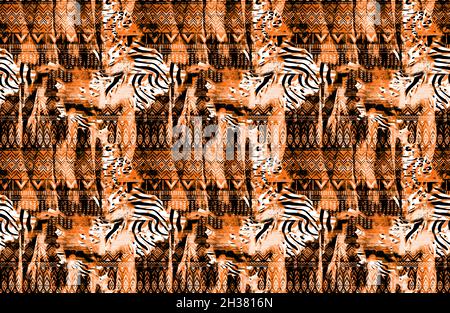 Motif en fourrure léopard sans couture.Arrière-plan tendance à imprimé léopard sauvage.Motif animal et tissu panthère moderne. Motif mode et textile Banque D'Images