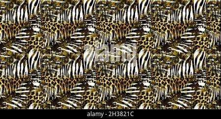 Motif en fourrure léopard sans couture.Arrière-plan tendance à imprimé léopard sauvage.Motif animal et tissu panthère moderne. Motif mode et textile Banque D'Images