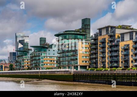 Propriété résidentielle sur Canary Wharf, Londres, Royaume-Uni. Banque D'Images