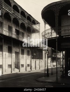 Photographie d'époque de Frances Benjamin Johnston - le Petre, House of the Turk, Dauphine Street, la Nouvelle-Orléans - 1937-1938 Banque D'Images