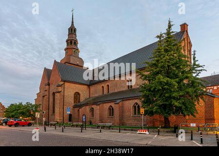 L'abbaye gothique de Saint-Pierre en briques rouges, Ystad, Suède, 14 septembre 2021 Banque D'Images