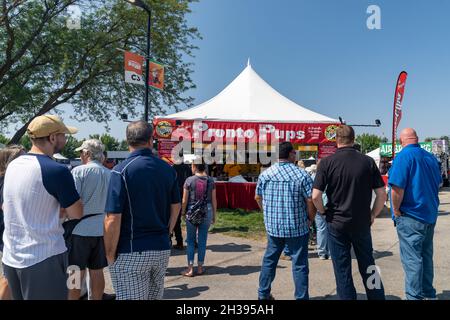 Boise, Idaho - 20 août 2021 : longues files d'attente pour les petits pronto à la foire de l'État de l'ouest de l'Idaho Banque D'Images