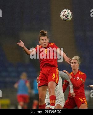 Cardiff, pays de Galles, 26, octobre 2021, Angharad James (pays de Galles) photographié en action, pendant le pays de Galles contre l'Estonie, qualification de la coupe du monde des femmes de la FIFA 2023, Credit:, Graham Glendinning,/ Alamy Live News Banque D'Images