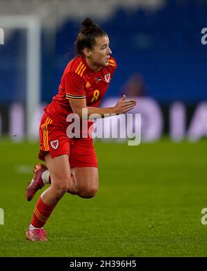 Cardiff, pays de Galles, 26, octobre 2021, Angharad James (pays de Galles) photographié en action, pendant le pays de Galles contre l'Estonie, qualification de la coupe du monde des femmes de la FIFA 2023, Credit:, Graham Glendinning,/ Alamy Live News Banque D'Images