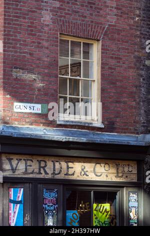 Gun Street, à Spitalfields, est de Londres Banque D'Images