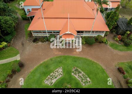 MacKay, Queensland, Australie - octobre 2021 : construction d'une ferme classée au patrimoine historique par une famille agricole pionnière en 1915, Greenmount Hom Banque D'Images