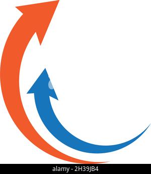 Modèle vectoriel de logo avec flèche Illustration de Vecteur
