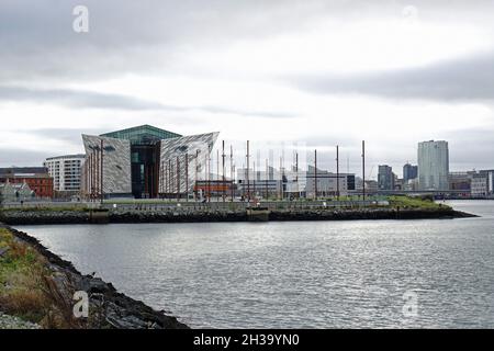 Titanic Belfast.Attraction touristique à Belfast, Irlande du Nord.Octobre 2018 Banque D'Images