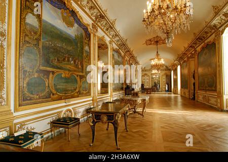 FRANCE. OISE (60) CHÂTEAU DE CHANTILLY. LA RÉOUVERTURE DE LA SALLE DES BATAILLES Banque D'Images
