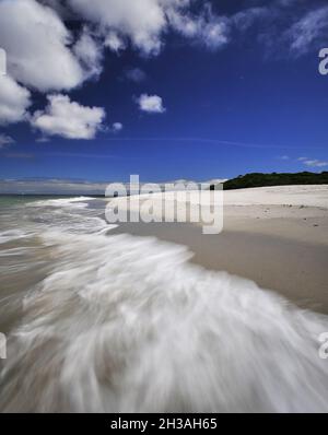 FRANCE.RÉGION BRETAGNE.MORBIHAN (56), ÎLE DE GROIX.PLAGE DE HIGH SANDS Banque D'Images