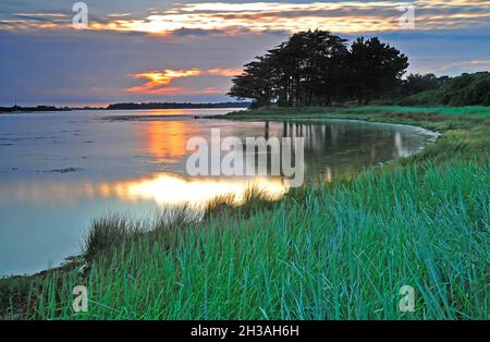 FRANCE.MORBIHAN (56) RÉGION BRETAGNE.GOLFE DU MORBIHAN.PÉNINSULE DE RHUYS (PRESQU'ÎLE DE RHUYS) Banque D'Images