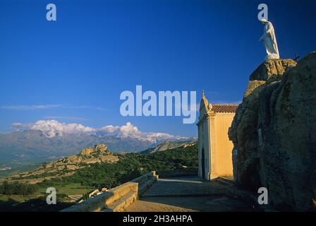 FRANCE.CORSE DU NORD (2B) CALVI.ÉGLISE NOTRE-DAME DE LA SERRA Banque D'Images