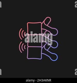 Icône de vecteur de gradient de spondylarthrite ankylosante pour thème sombre Illustration de Vecteur