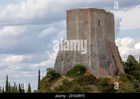 Castiglione d'Orcia Rocca di Tentennano, Toscane, Italie Banque D'Images