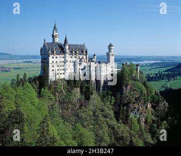 L'Allemagne. La Bavière. Le château de Neuschwanstein. Banque D'Images