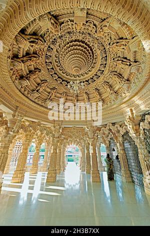 01 02 2009 Architecture BAPS Temple Swaminarayan Bhavnagar-district Bhavnagar-Gujarat Inde Banque D'Images