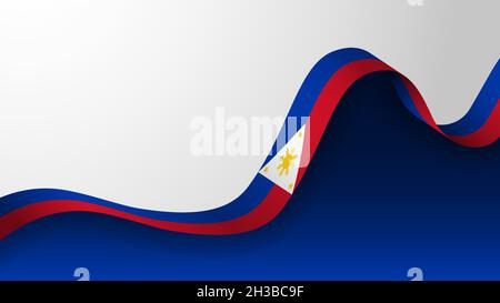 EPS10 fond patriotique vectoriel avec couleurs drapeau des Philippines.Un élément d'impact pour l'utilisation que vous voulez en faire. Illustration de Vecteur