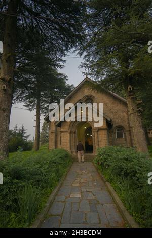 Façade de l'église Saint-Jean à Dalhousie, en Inde Banque D'Images