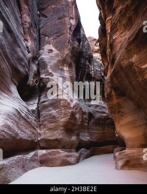 Paysages désertiques déprimants en Jordanie Banque D'Images