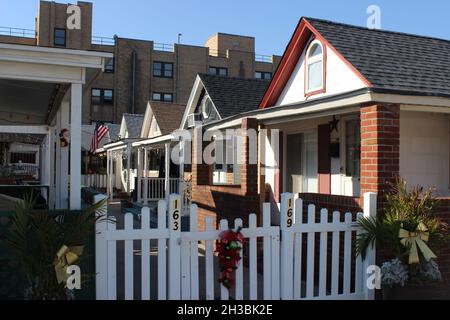 Beach Bungalows, Mae court, Seaside, Rockaway Park, Queens,New York Banque D'Images