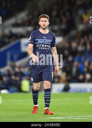 Aymeric Laporte de Manchester City lors du match Premier League entre Brighton et Hove Albion et Manchester City au stade de la communauté American Express , Brighton , Royaume-Uni - 23 octobre 2021 - usage éditorial uniquement.Pas de merchandising.Pour les images de football, les restrictions FA et Premier League s'appliquent inc. Aucune utilisation Internet/mobile sans licence FAPL - pour plus de détails, contactez football Dataco Banque D'Images