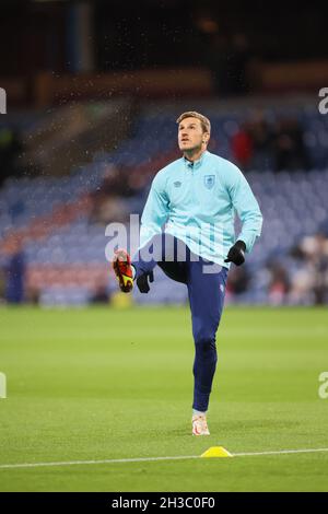 BURNLEY, ROYAUME-UNI.27 OCT Chris Wood de Burnley avant le match de la Carabao Cup entre Burnley et Tottenham Hotspur à Turf Moor, Burnley, le mercredi 27 octobre 2021.(Credit: Pat Scaasi | MI News) Credit: MI News & Sport /Alay Live News Banque D'Images