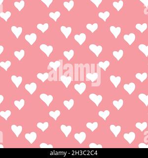 Un arrière-plan en mosaïque et sans couture pour la Saint-Valentin Banque D'Images