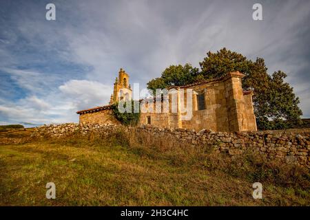 Église romane de San Millan Abad Banque D'Images