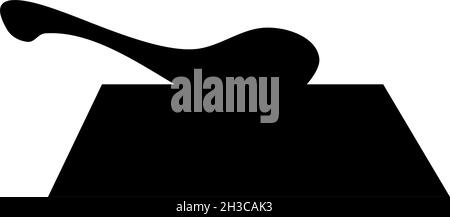 Boussole chinoise Silhouette. Invention ancienne orientale. Illustration de Vecteur