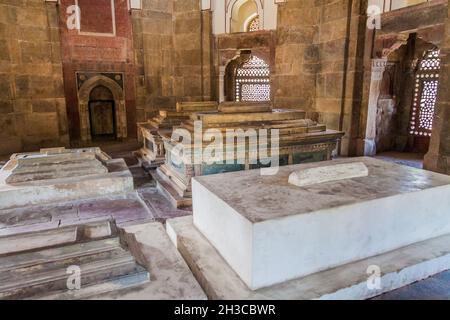 Tombeau ISA Khan Niyazi dans le complexe Humayun Tomb à Delhi, en Inde Banque D'Images