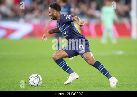 Londres, Royaume-Uni.27 octobre 2021.Raheem Sterling de Manchester City lors du match de la coupe EFL Carabao Round de 16 entre West Ham United et Manchester City au stade de Londres, Parc olympique Queen Elizabeth, Londres, Angleterre, le 27 octobre 2021.Photo de Salvio Calabre.Utilisation éditoriale uniquement, licence requise pour une utilisation commerciale.Aucune utilisation dans les Paris, les jeux ou les publications d'un seul club/ligue/joueur.Crédit : UK Sports pics Ltd/Alay Live News Banque D'Images