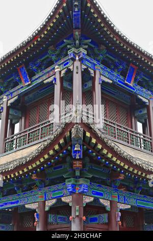 Tour Kui Xing-pavillon à deux niveaux-passerelle de style dynastie Tang-mur de ville.Xi'an-Chine-1601 Banque D'Images