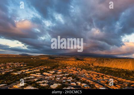Green Valley, communauté de retraite de l'Arizona, vue aérienne Banque D'Images