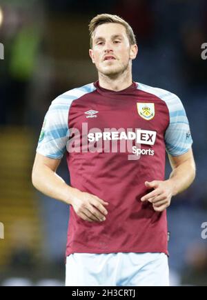 TURF Moor, Burnley, Lancashire, Royaume-Uni.26 octobre 2021.Carbao Cup football, Burnley versus Tottenham Hotspur: Chris Wood de Burnley crédit: Action plus Sports/Alamy Live News Banque D'Images