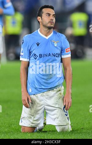 Rome, Latium.27 octobre 2021.Pedro de SS Lazio pendant la série Un match entre SS Lazio et Fiorentina au stade Olimpico à Rome, Italie, le 27 octobre 2021.Crédit : Agence photo indépendante/Alamy Live News Banque D'Images