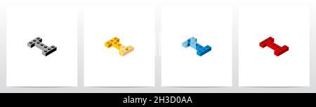 Jouet immeuble lettre logo Design I Illustration de Vecteur