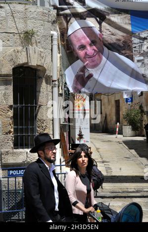 ISRAËL JÉRUSALEM VISITE DU PAPE FRANÇOIS À JÉRUSALEM Banque D'Images