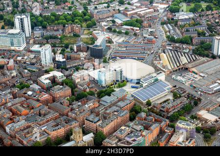 Image aérienne de Nottingham City et Sneinton, Notinghamshire Angleterre Royaume-Uni Banque D'Images