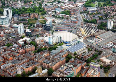 Image aérienne de Nottingham City et Sneinton, Notinghamshire Angleterre Royaume-Uni Banque D'Images