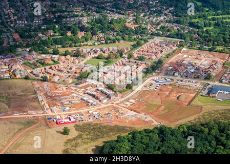 Image aérienne du développement de nouvelles maisons à Edwalton Nottingham Notinghamshire Angleterre Banque D'Images