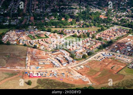 Image aérienne du développement de nouvelles maisons à Edwalton Nottingham Notinghamshire Angleterre Banque D'Images