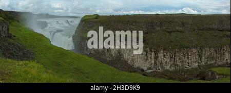 Cascade Gullfoss sur l'Islande, l'Europe Banque D'Images