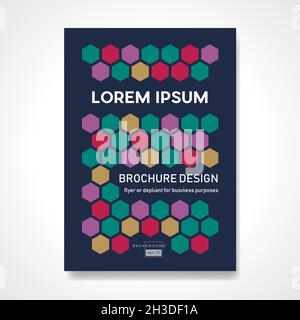 Hexagons comme s'ils étaient un arrière-plan géométrique ruche.coloré.Illustration du vecteur rétro.Modèle de conception abstrait pour brochures, prospectus, magazines, Illustration de Vecteur