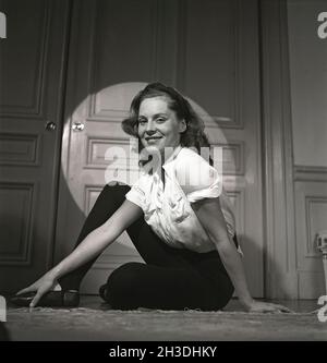 Viveca Lindfors.Actrice américano-suédoise.1920-1995.Suède 1944.Kristoffersson. Réf. K113-1 Banque D'Images