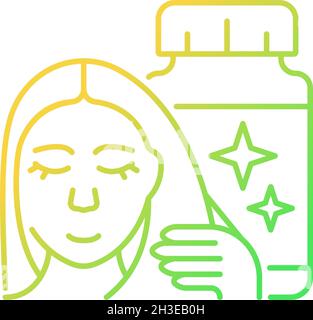 Cheveux et ongles comprimés gradient linéaire vecteur icône Illustration de Vecteur